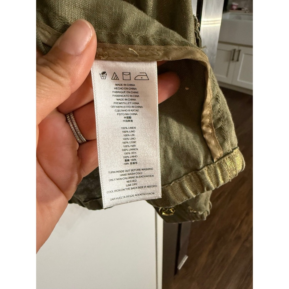 Michael Kors Metallic Olive Green Utility Jacket-size 1X - Picture 8 of 12